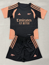 Arsenal 26/27 Black/Orange Training Kids Jersey Set