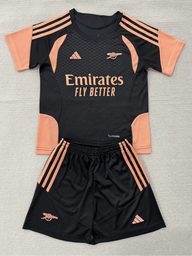 Arsenal 26/27 Black/Orange Training Kids Jersey Set
