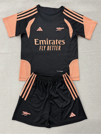 Arsenal 26/27 Black/Orange Training Kids Jersey Set