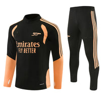 Arsenal 26/27 Black with Orange Training Tracksuit Set