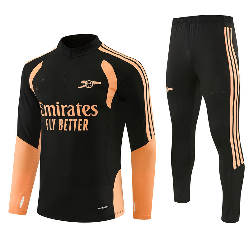 Arsenal 26/27 Black with Orange Training Tracksuit Set