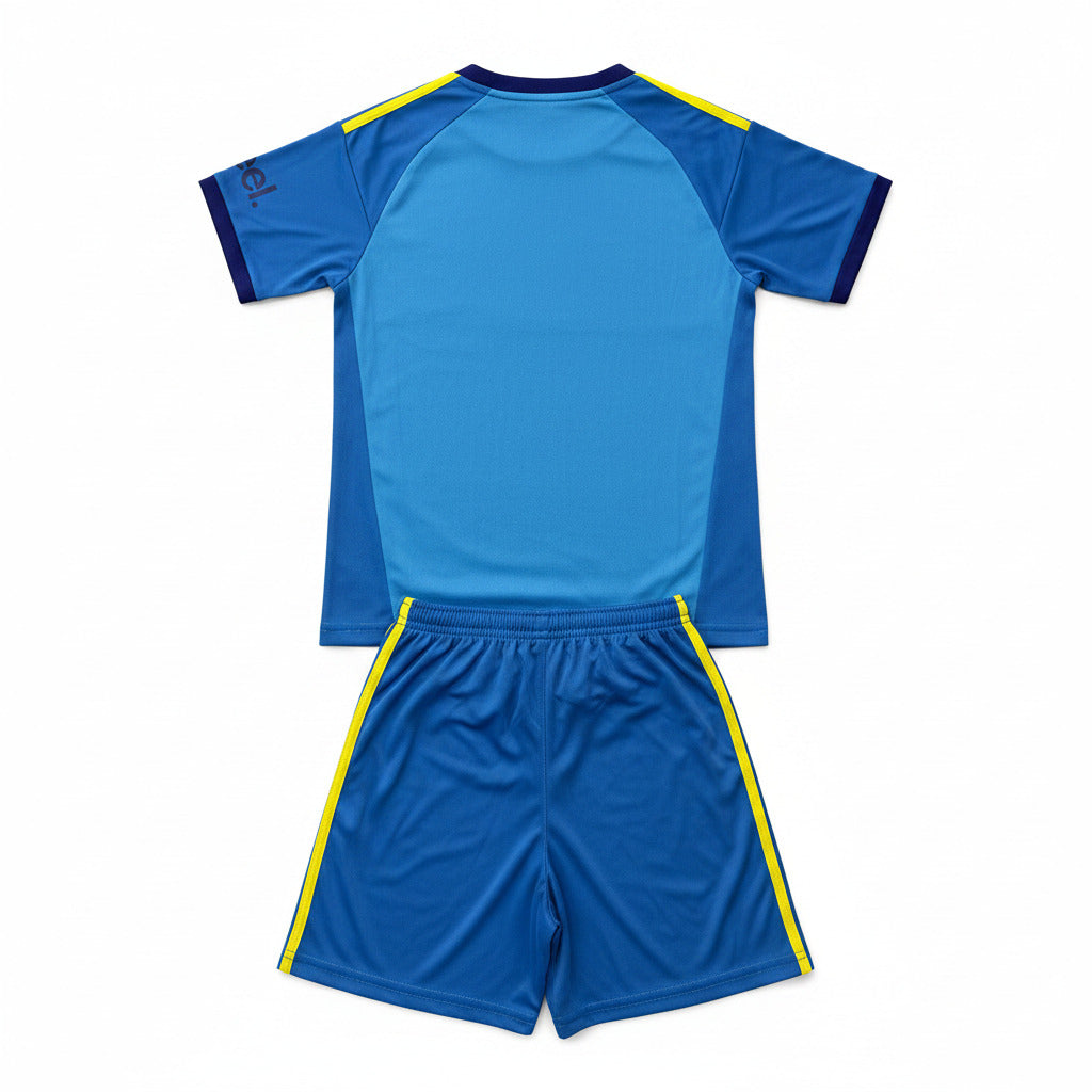 Arsenal 26/27 Blue/Yellow Goalkeeper Kids Jersey Set