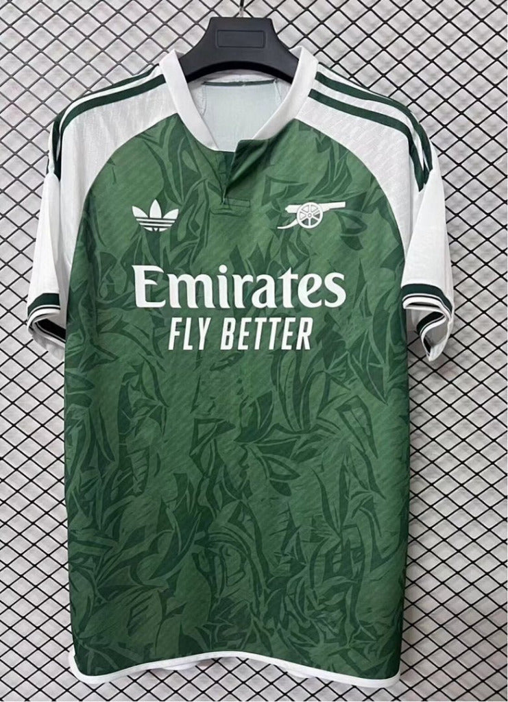 Arsenal 26/27 Green/White/Black Stripes Third Jersey