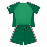 Arsenal 26/27 Green/White/Pink Stripes Goalkeeper Kids Jersey Set