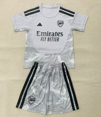 Arsenal 26/27 Grey/Black Goalkeeper Kids Jersey Set