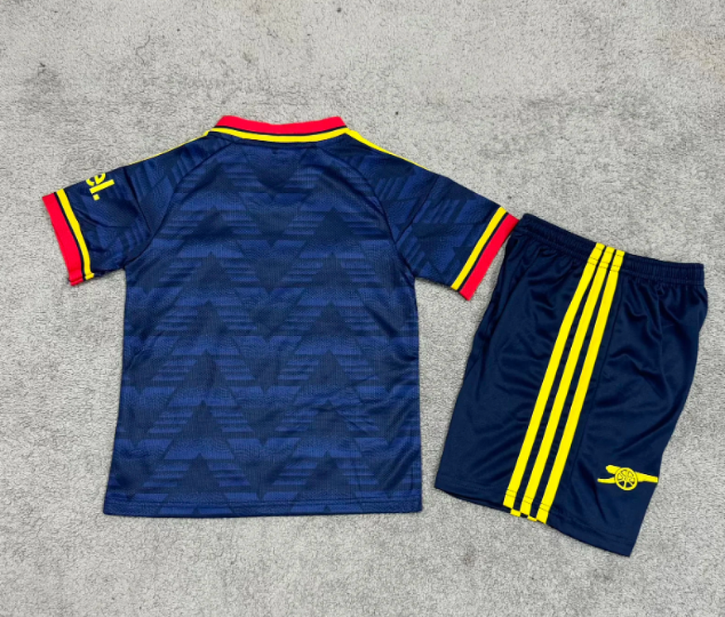 Arsenal 26/27 Navy Blue/Yellow Away Kids Jersey Set