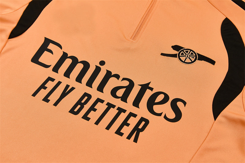 Arsenal 26/27 Orange with Black Training Tracksuit Set