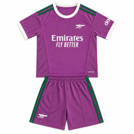 Arsenal 26/27 Purple/White/Green Trim Goalkeeper Kids Jersey Set