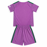 Arsenal 26/27 Purple/White/Green Trim Goalkeeper Kids Jersey Set