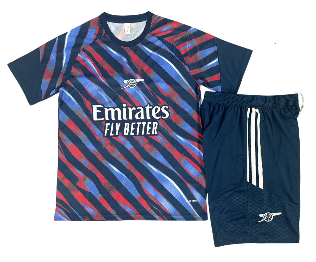 Arsenal 26/27 Red/Blue and White Camo Training Kids Jersey Set