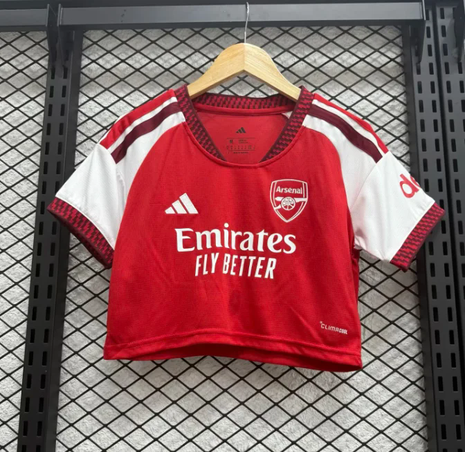 Arsenal 26/27 Red/White Home Women Cropped Jersey