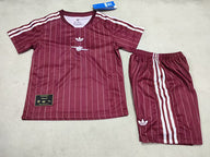 Arsenal 26/27 Red/White Pinstripe Kids Jersey Set
