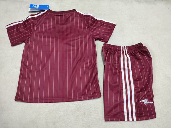 Arsenal 26/27 Red/White Pinstripe Kids Jersey Set
