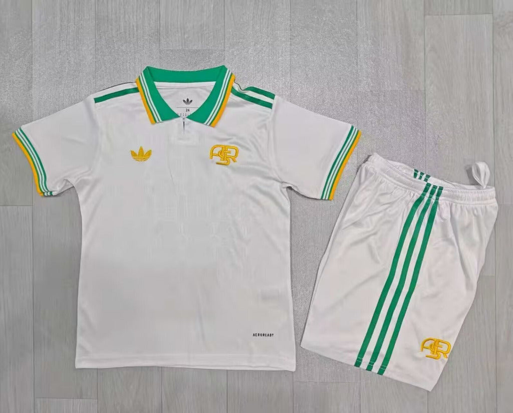 AS Roma 25/26 White/Green Third Kids Jersey Set