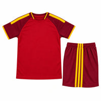 AS Roma 26/27 Red/Yellow Stripes Home Kids Jersey Set