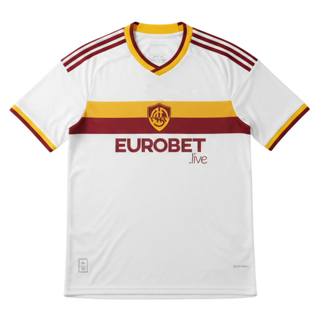 AS Roma 26/27 White/Gold/Maroon 3 Stripes Away Player Version Jersey