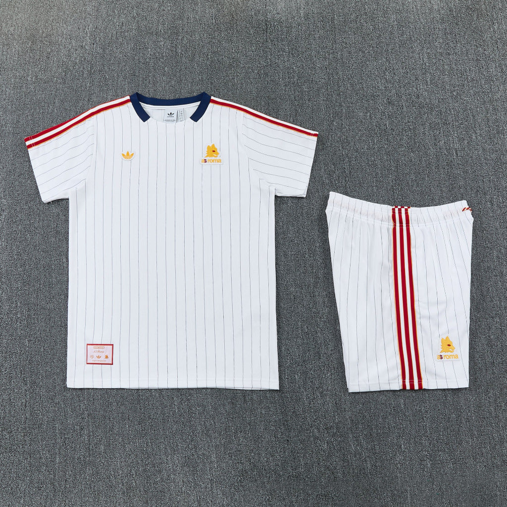 AS Roma 26/27 White/Red Pinstripe Jersey