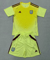 Aston Villa 25/26 Goalkeeper Kids Yellow Jersey Set