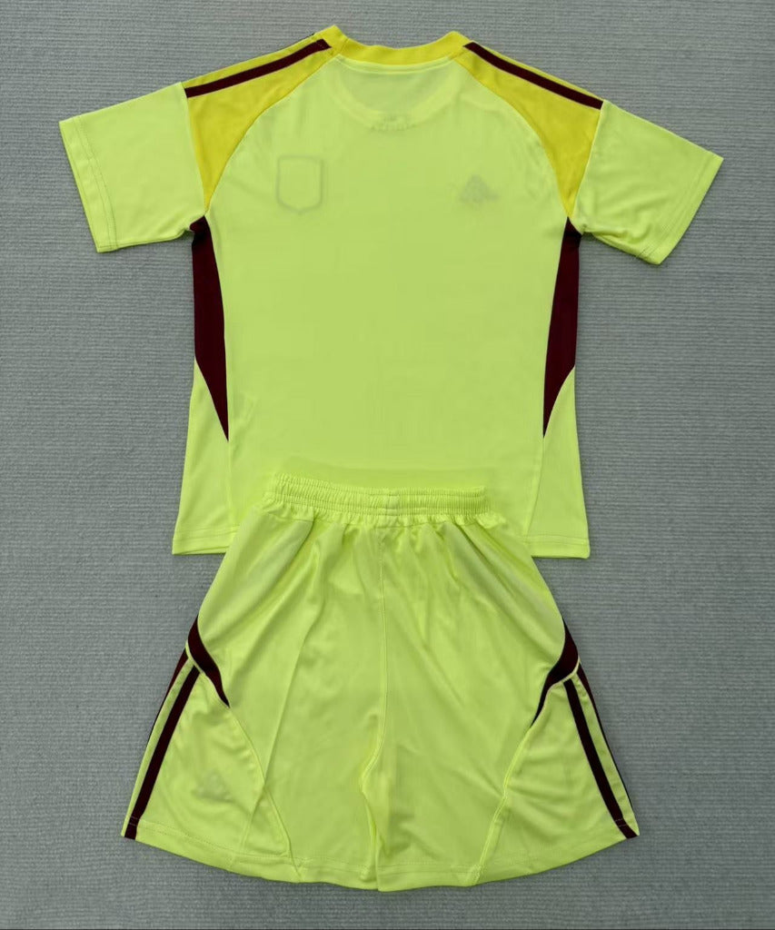 Aston Villa 25/26 Goalkeeper Kids Yellow Jersey Set