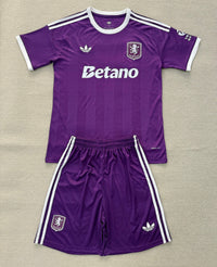 Aston Villa 25/26 Purple Goalkeeper Kids Jersey Set