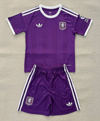 Aston Villa 25/26 Purple Goalkeeper Kids Jersey Set