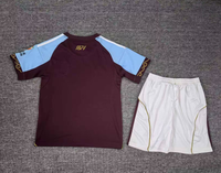 Aston Villa 25/26 Red/Blue Home Kids Jersey Set