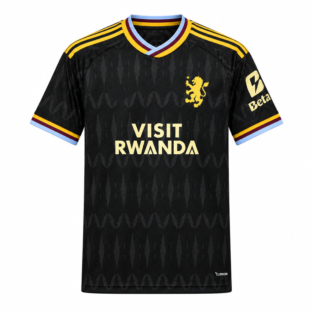 Aston Villa 26/27 Black/Yellow Stripes Away Jersey