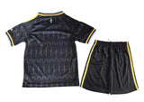 Aston Villa 26/27 Black/Yellow Stripes Away Kids Jersey Set