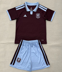 Aston Villa 26/27 Burgundy/Light Blue Home Kids Jersey Set