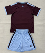 Aston Villa 26/27 Burgundy/Light Blue Home Kids Jersey Set