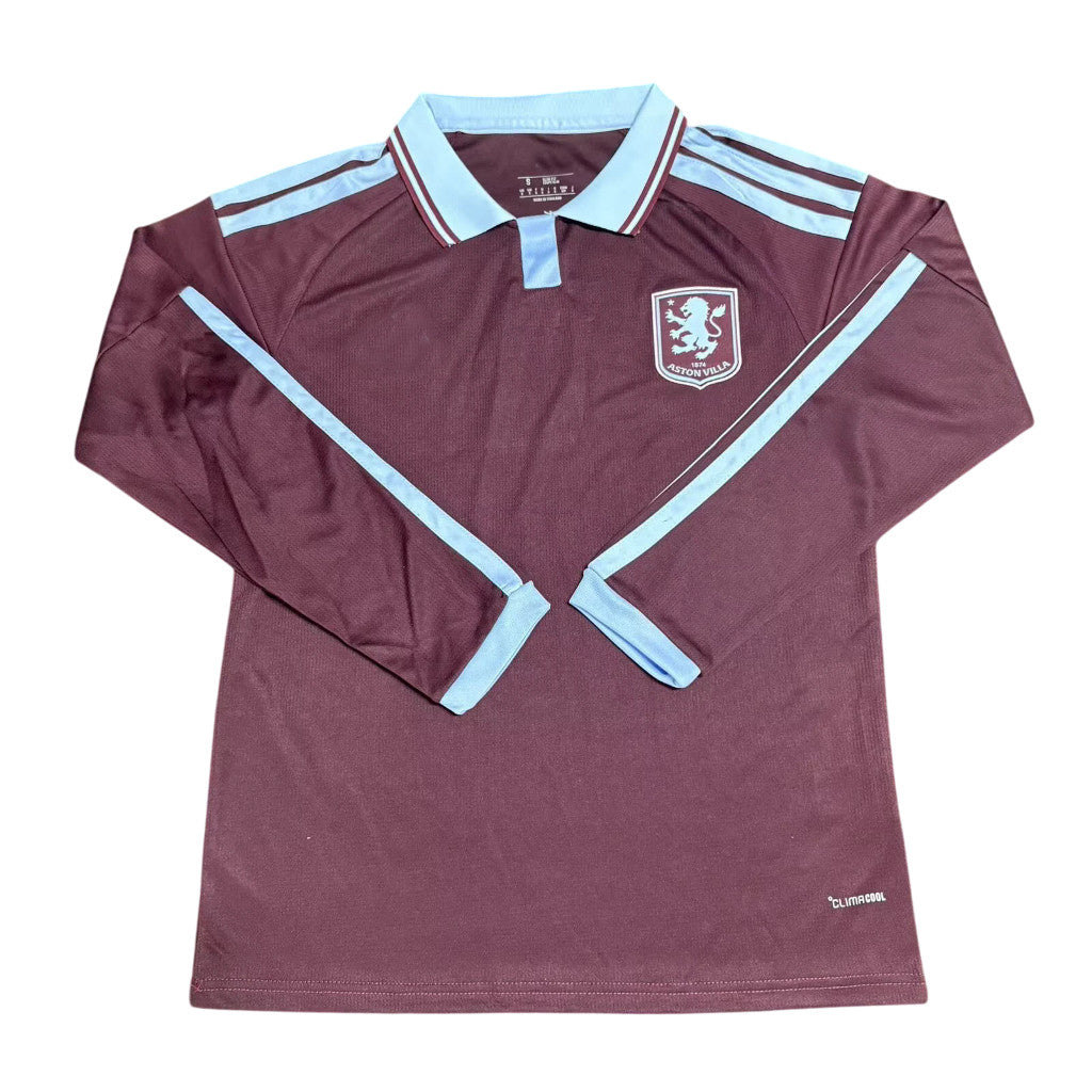 Aston Villa 26/27 Burgundy/Light Blue Trim Home Long Sleeves Jersey