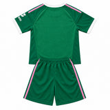 Aston Villa 26/27 Green/White/Pink Stripes Goalkeeper Kids Jersey Set