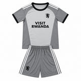 Aston Villa 26/27 Grey/Black/White Stripes Goalkeeper Kids Jersey Set
