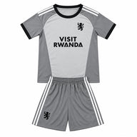 Aston Villa 26/27 Grey/Black/White Stripes Goalkeeper Kids Jersey Set