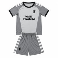 Aston Villa 26/27 Grey/Black/White Stripes Goalkeeper Kids Jersey Set