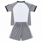 Aston Villa 26/27 Grey/Black/White Stripes Goalkeeper Kids Jersey Set