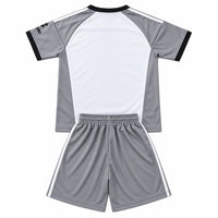 Aston Villa 26/27 Grey/Black/White Stripes Goalkeeper Kids Jersey Set