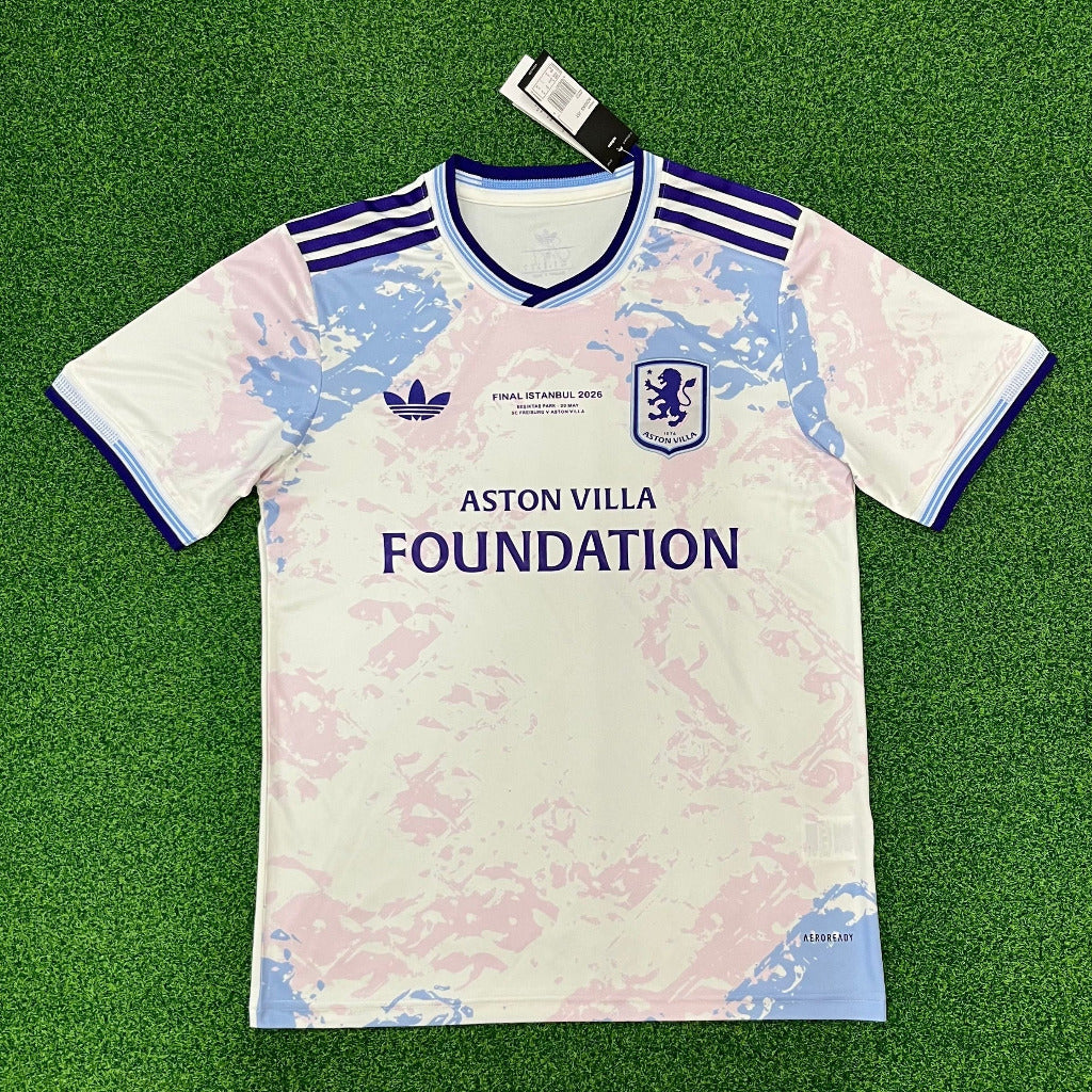 Aston Villa 26/27 White/Blue/Pink Third Jersey