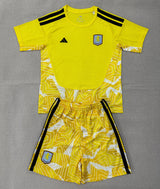 Aston Villa 26/27 Yellow/Black Goalkeeper Kids Jersey Set