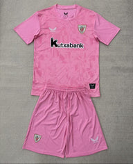 Athletic Bilbao 25/26 Pink Goalkeeper Kids Jersey Set