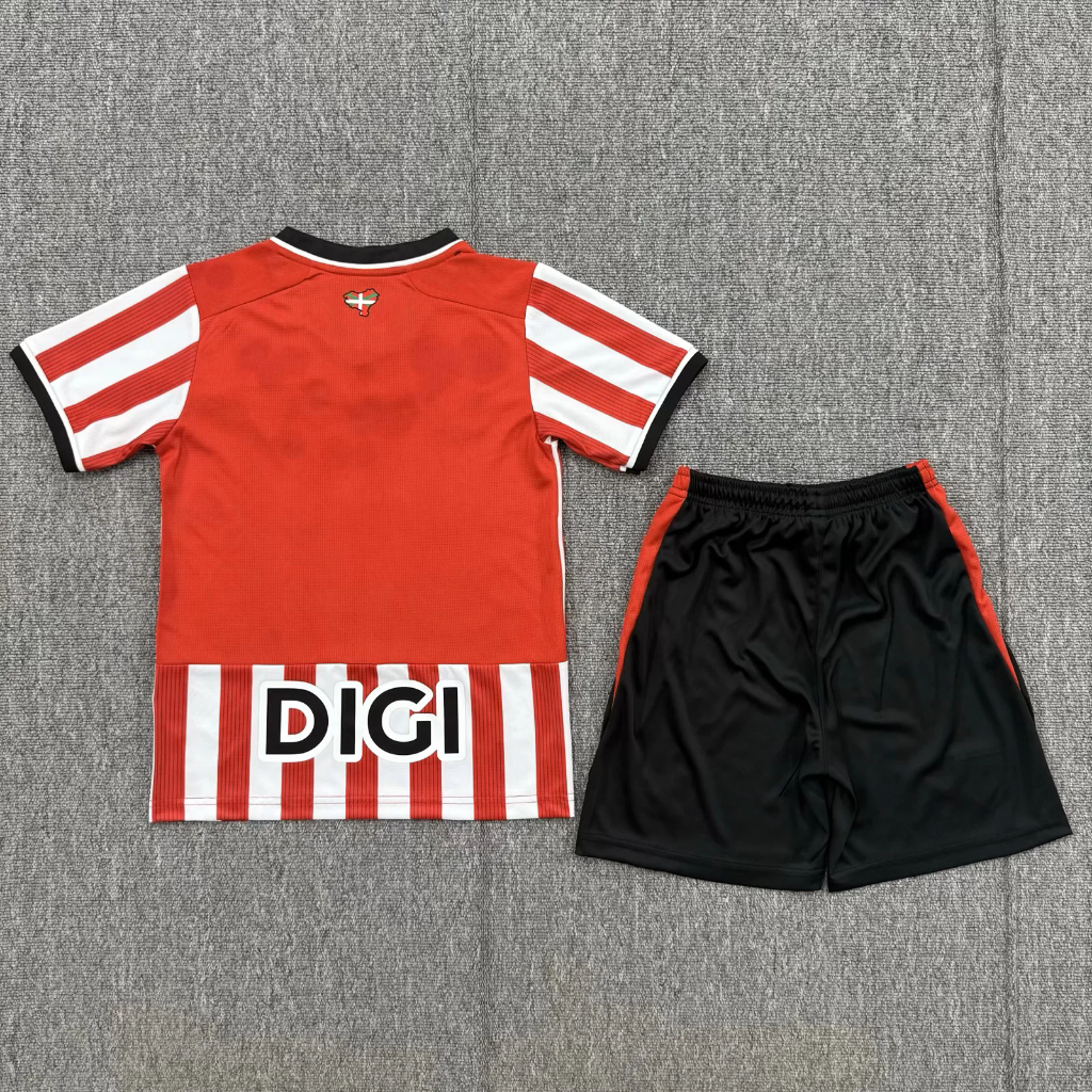 Athletic Bilbao 26/27 Classic Red/White Stripes Home Kids Jersey Set