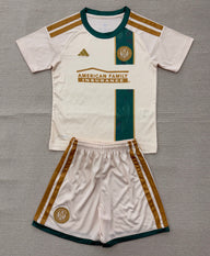 Atlanta United 26/27 Beige/Green/Gold Away Kids Jersey Set
