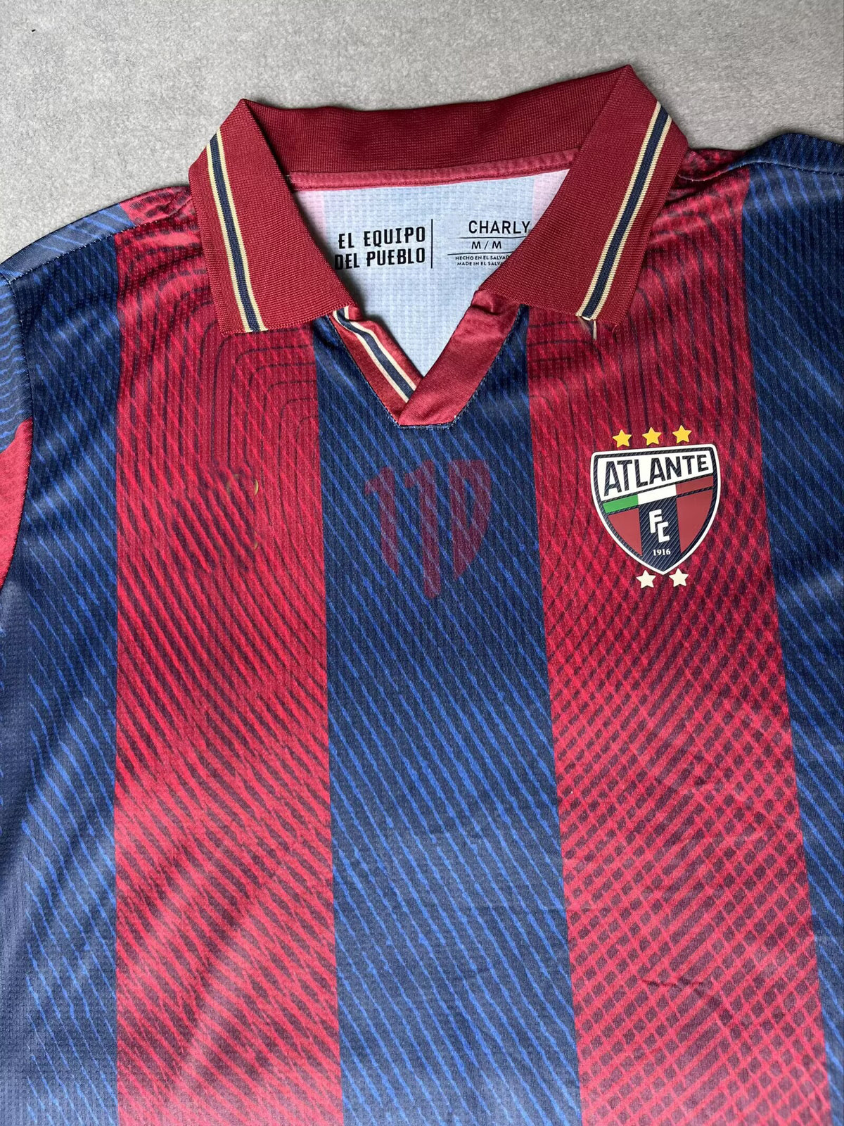 Atlante 26/27 Blue/Red Vertical Stripes Home Jersey