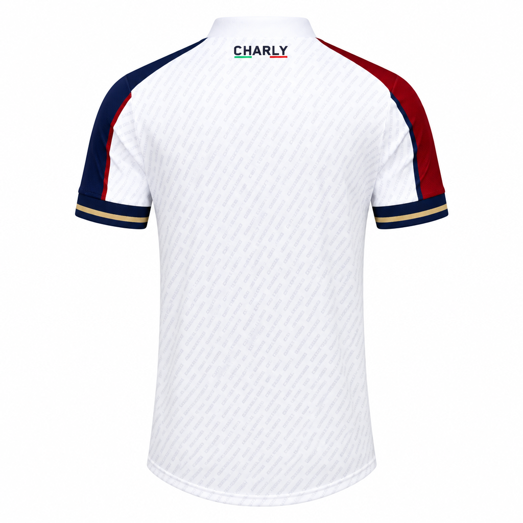 Atlante 26/27 White/Blue and Red Horizontal Chest Stripe Away Player Version Jersey