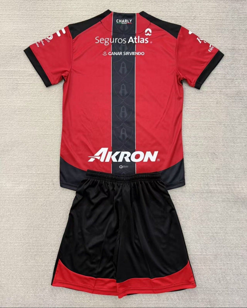 Atlas 25/26 Black/Red Home Kids Jersey Set
