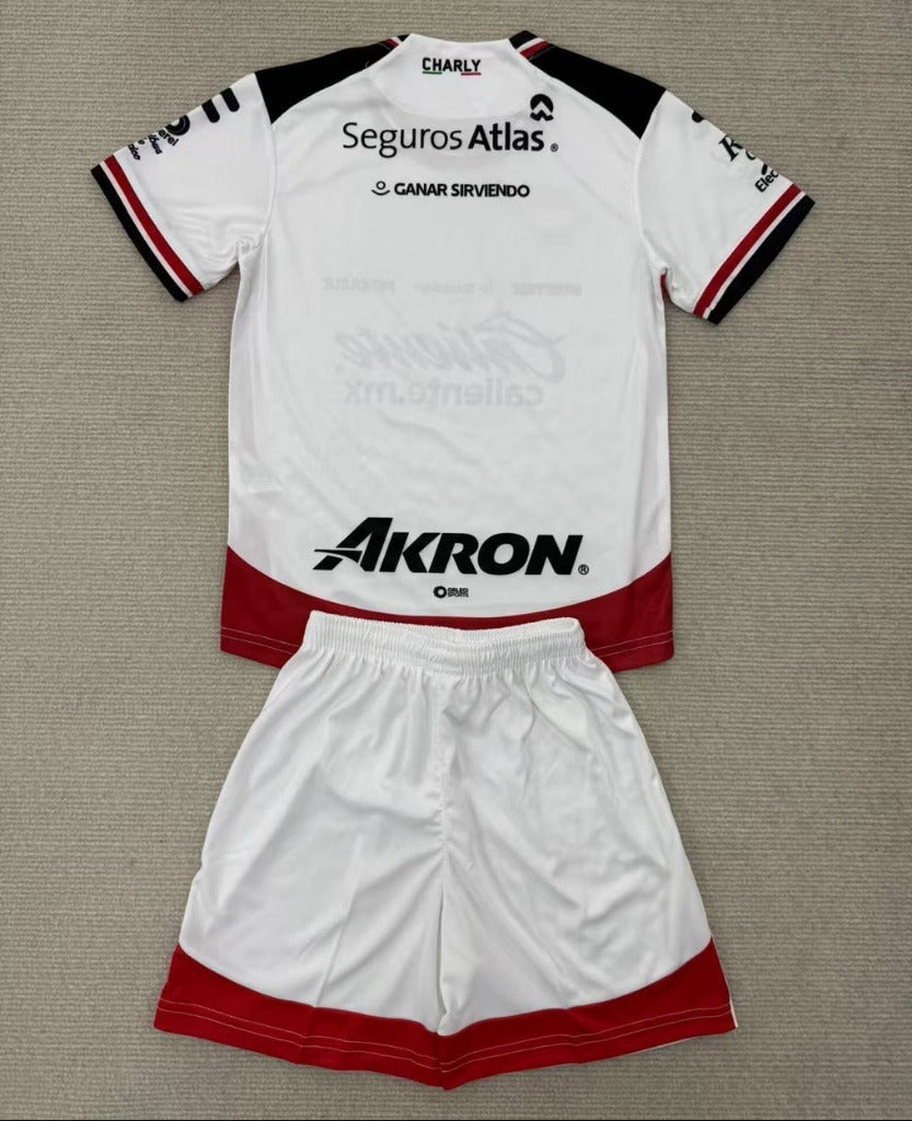 Atlas 25/26 White/Black/Red Away Kids Jersey Set