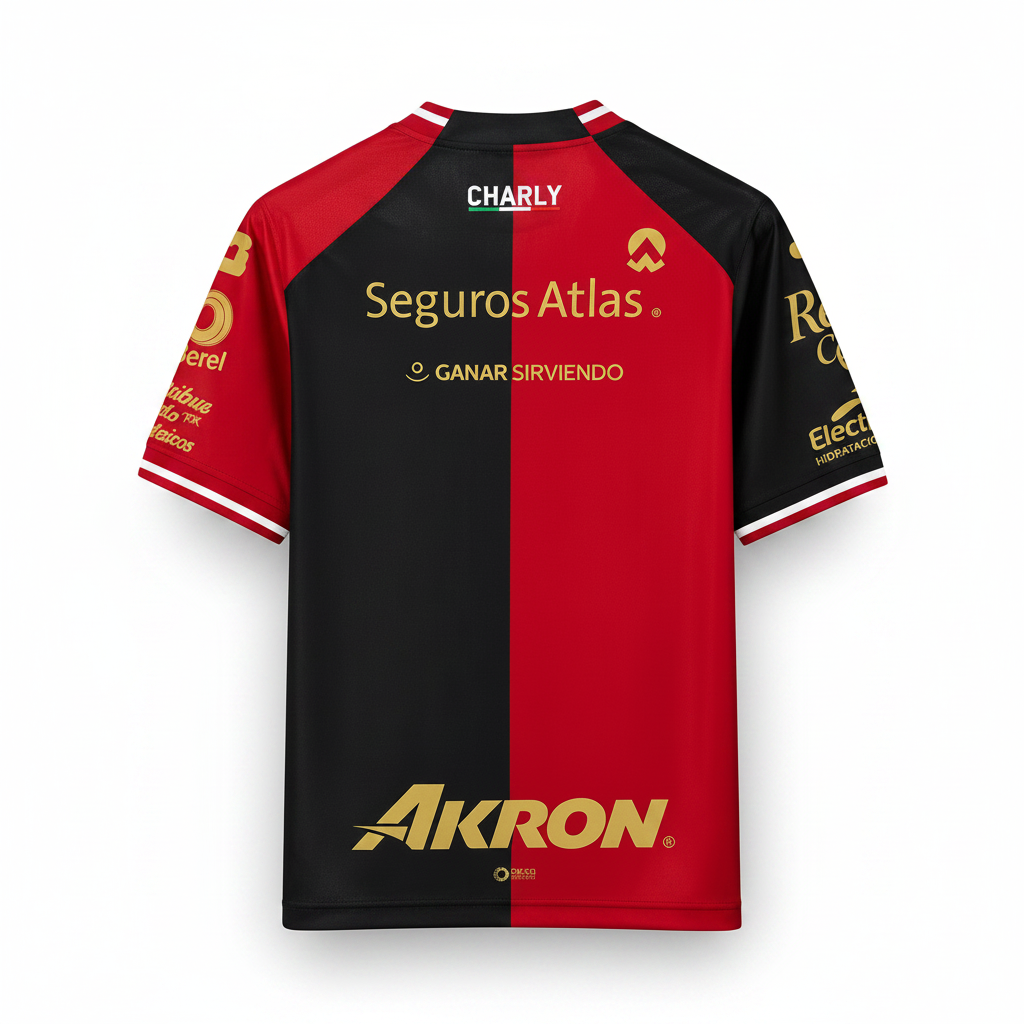 Atlas 26/27 Black/Red with White Trim Home Jersey