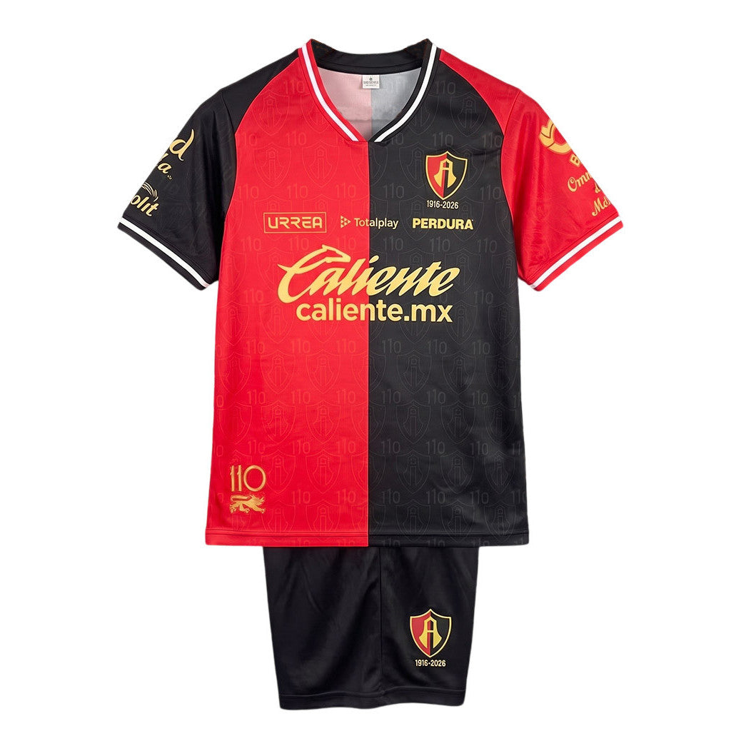 Atlas 26/27 Black/Red with White Trim Home Kids Jersey Set