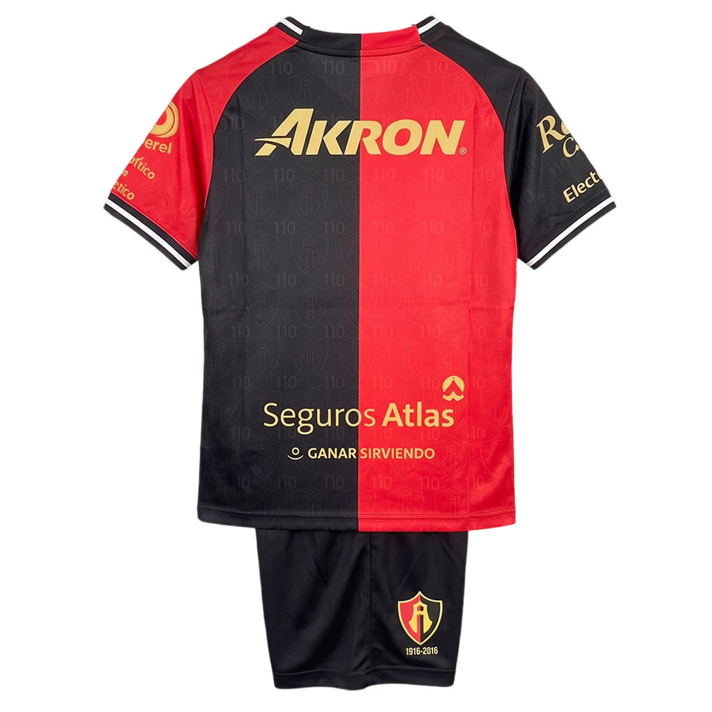 Atlas 26/27 Black/Red with White Trim Home Kids Jersey Set