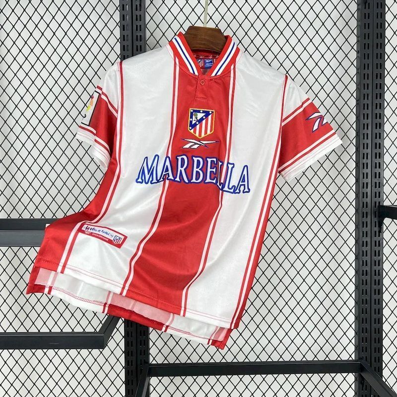Atletico de Madrid 1999/00 Retro White/Red Jersey